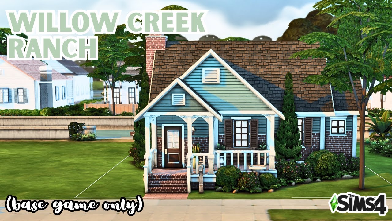 Willow Creek Ranch🏡| BASE GAME only | The Sims 4 Speed Build | No CC