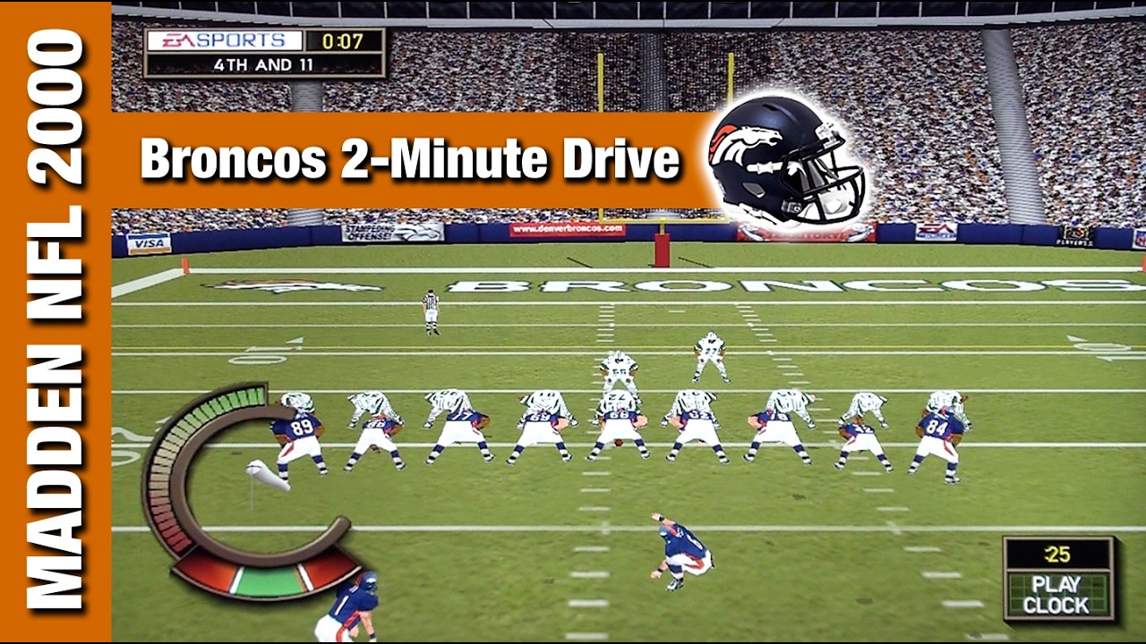 Madden NFL 2000: Broncos 2-Minute Drive for Field Goal
