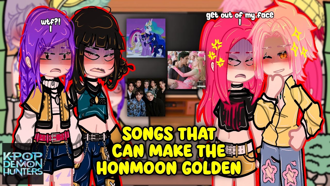 (🇺🇲) Kpop Demon Hunters React To Songs That Can Make The Honmoon Golden! | 2x Speed | GACHA