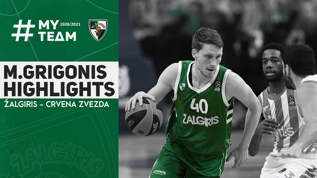 Marius Grigonis highlights | Zalgiris - Crvena Zvezda | 2021.02.23