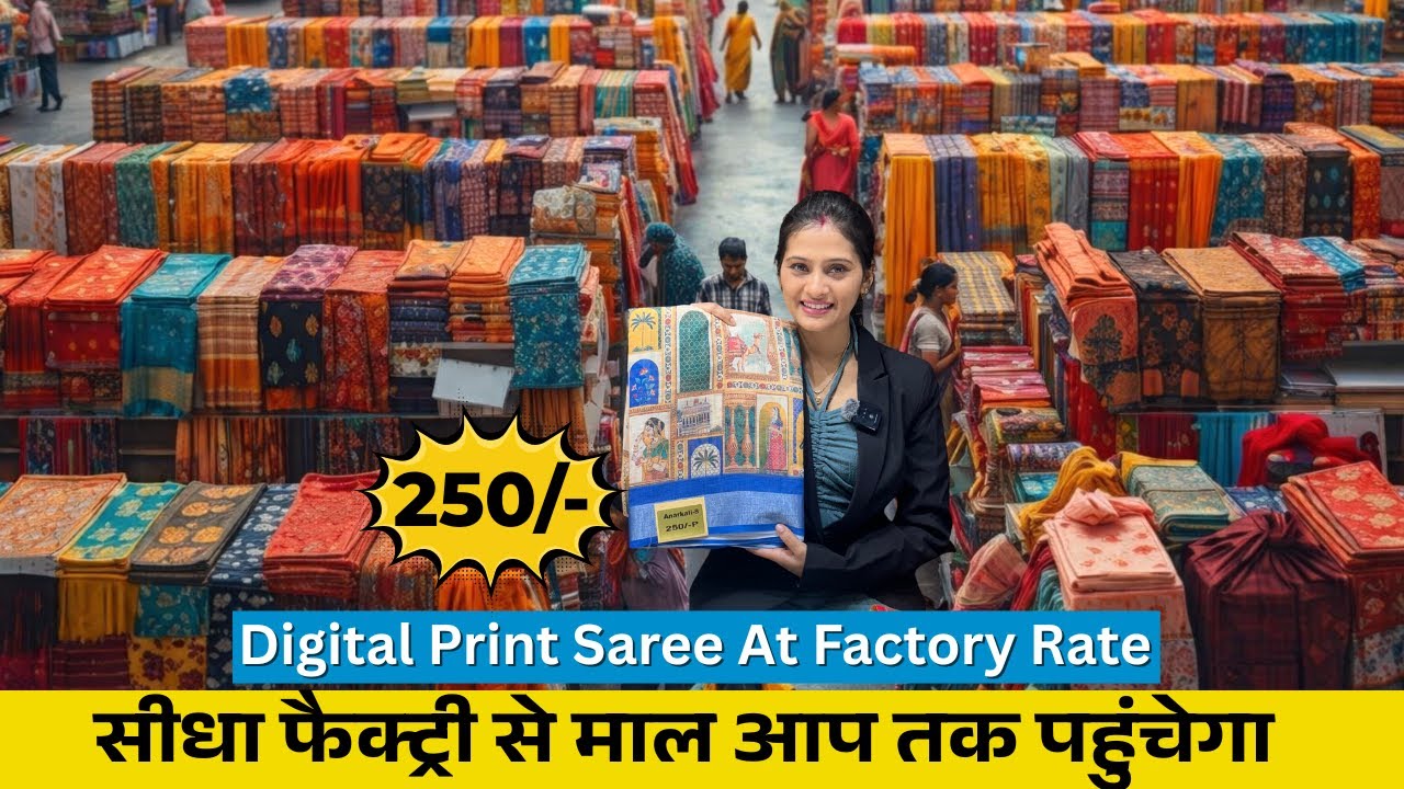 पूरे भारत में फेमस डिजाइनर साड़ी के महाराजा Saree Manufacturer in Surat | Saree Wholesale Market
