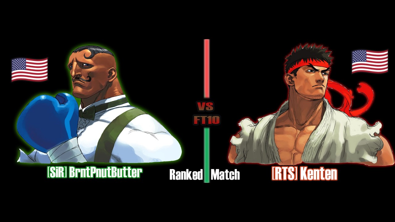Streetfighter III: Third Strike GGPO MOBILE [RTS] Kenten vs [SiR] burntPnutButter ft10 RANKED MATCH