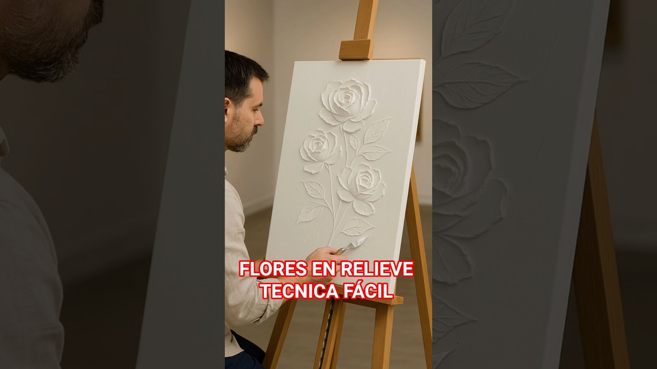 FLORES EN RELIEVE PASO A PASO
