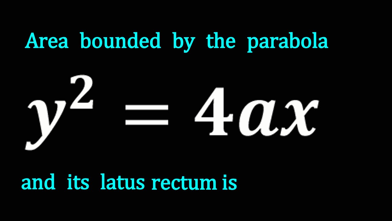 Area bounded by the parabola y^2=4ax and its latus rectum is