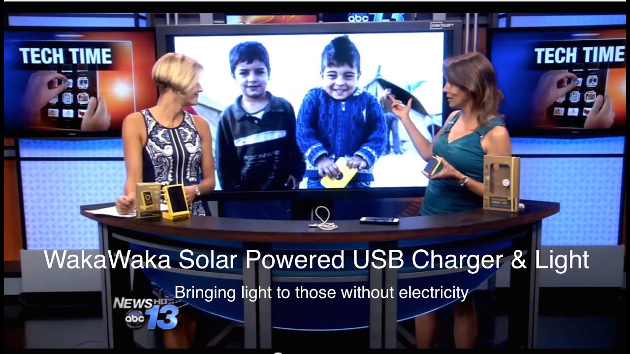 WakaWaka Solar Power USB Charger and Flashlight. Review & Demo on ABC News 13.