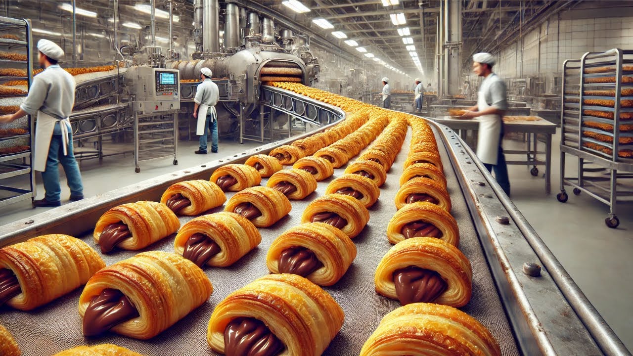 Comment des millions de pains au chocolat sont fabriqués en usine ultra-moderne chaque jour