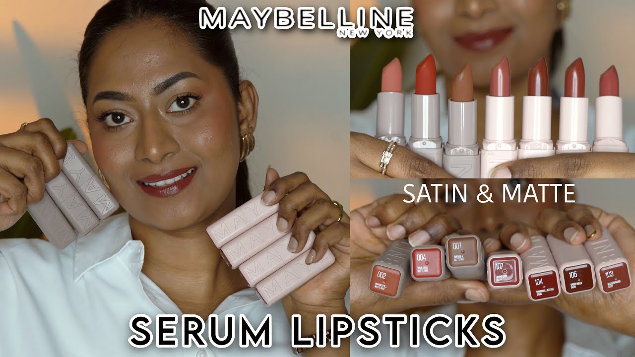 ✨Новинка✨ Сывороточные помады MAYBELLINE - Обзор и свотчи на смуглой коже 🤎