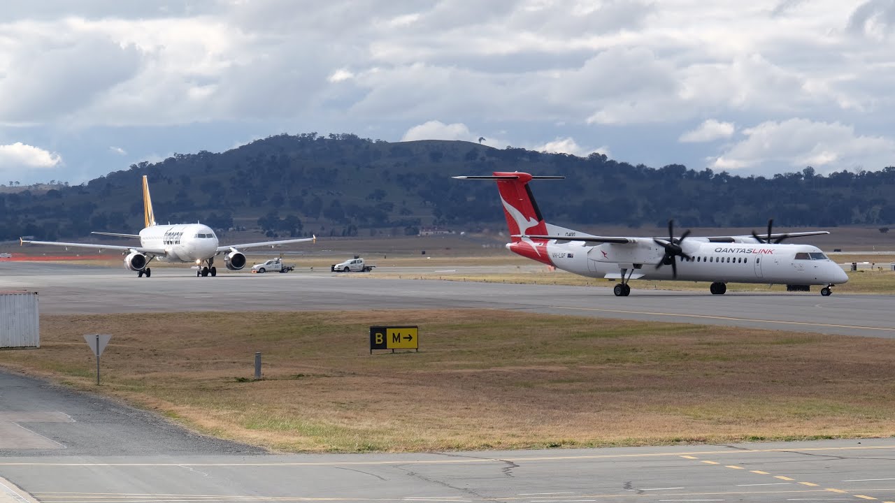 Canberra Airport Plane Spotting | Windy Departures And Arrivals