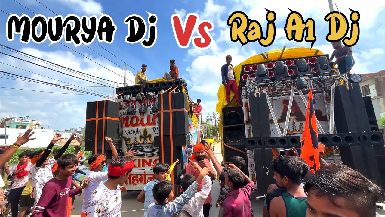 😡MOURYA DJ VS 💀RAJ A1 DJ || 😨COMPETITION IN BAREILLY 🔊|| @bharatspecialvlogs