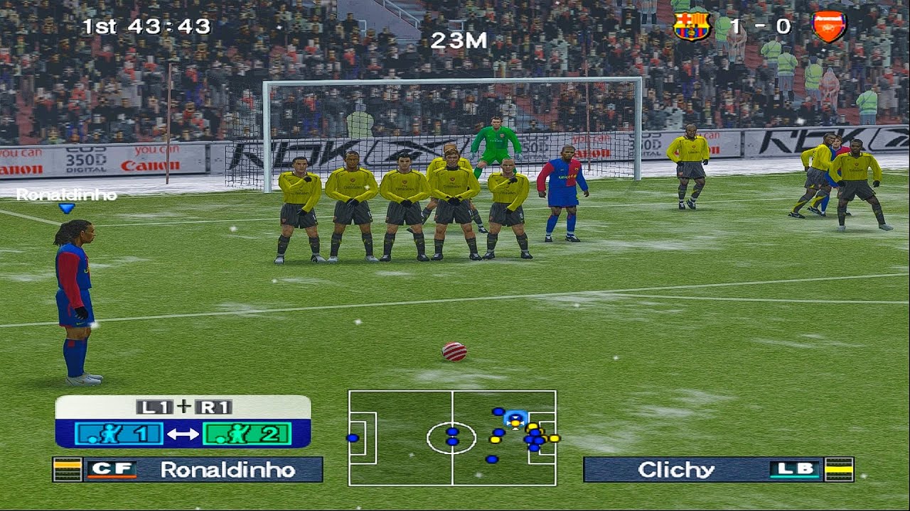 Pro Evolution Soccer 6 — «Барселона» против «Арсенала» | PS2