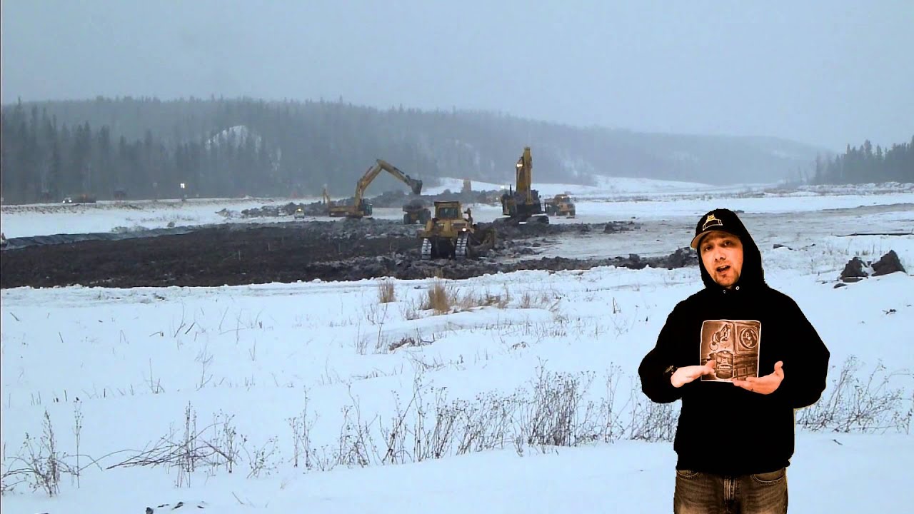 Muskeg is best delt with in winter | Komatsu pc1250