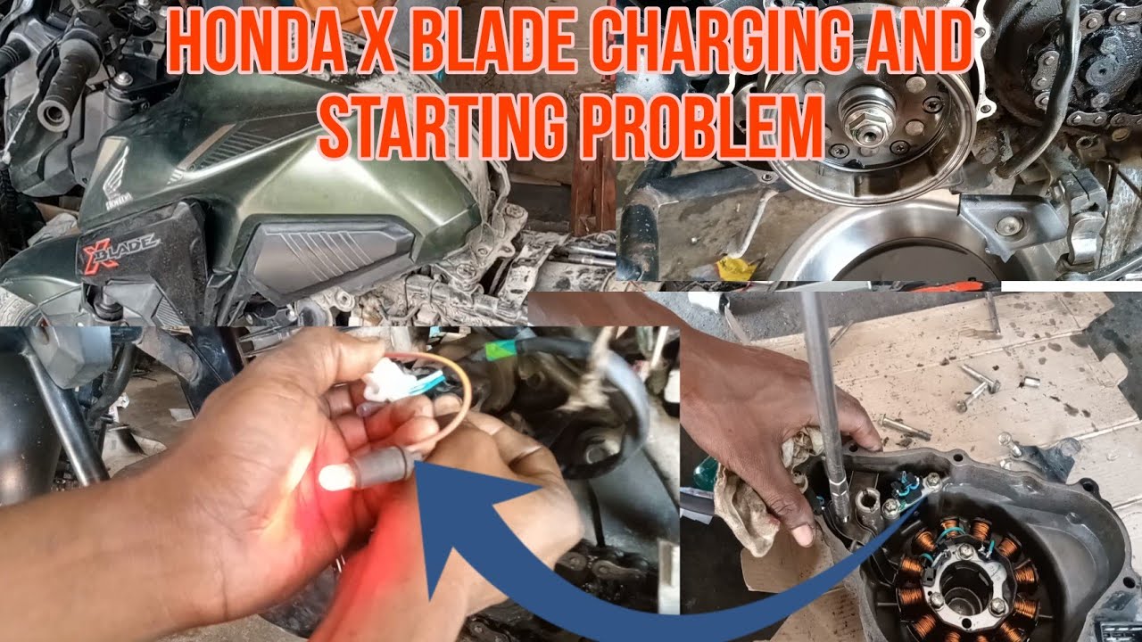 Honda X blade starting and charging problem