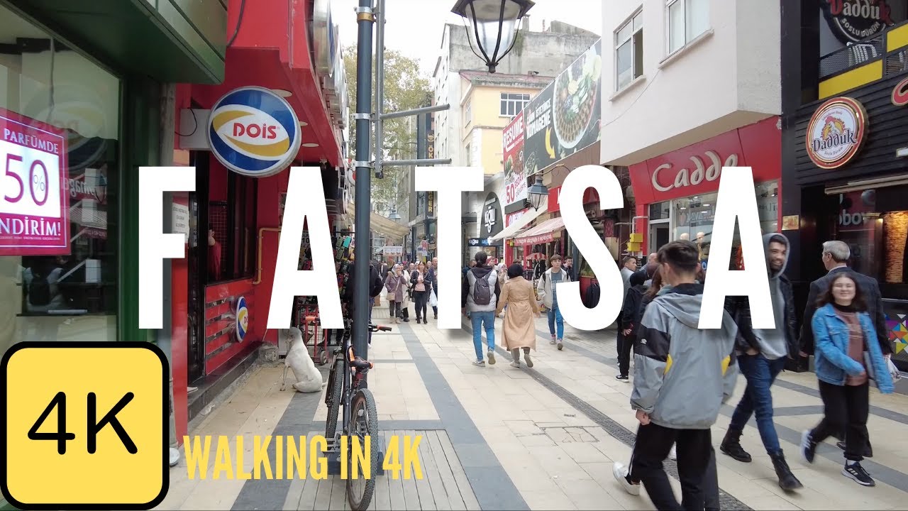 Walk in Fatsa, Ordu, Turkey, 4k Resolution, City Walking Tour, Black Sea Cities, Karadeniz