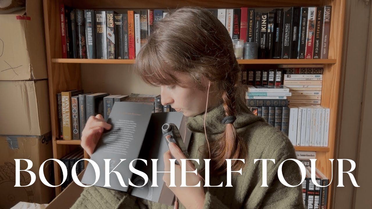 ASMR FR bookshelf tour - je vous montre ma bibliothèque ! ❤️ partie 1