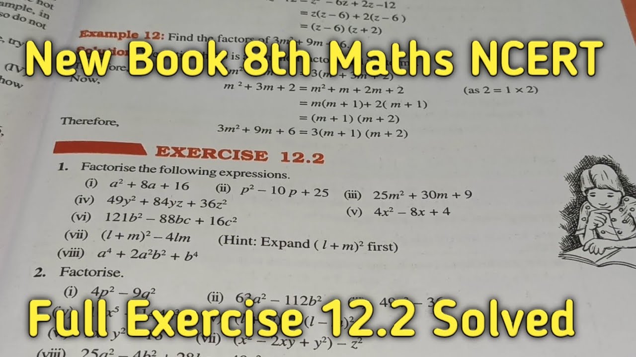 Chapter-12 Ex-12.2 Factorisation || Class 8 Maths New Book