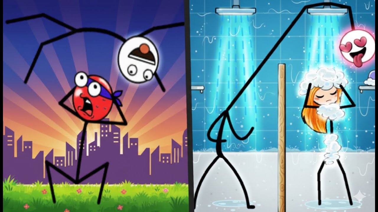 FLIP JUMP vs GOMU GOMAN - All Levels STICKMAN Double Mobile Gameplay UPDATED (Android/ios)
