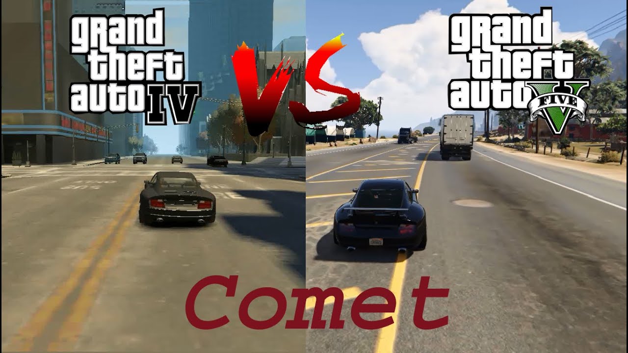 Gta 4 VS Gta 5 - Comet Comparison