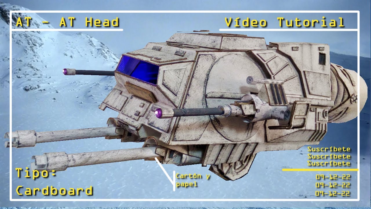AT - AT Head Cardboard - Altamente Detallado Parte 1