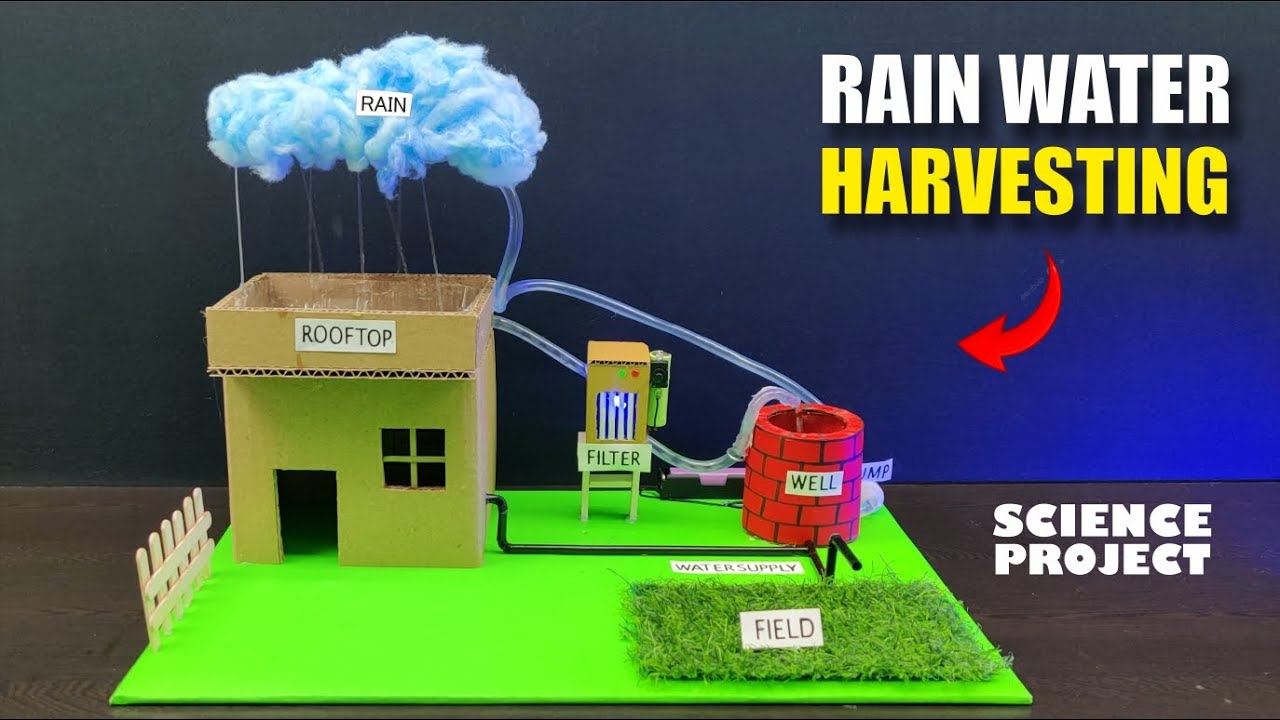 Rain Water Harvesting Working Model| Rain Water Harvesting Project #Water Harvesting #scienceproject