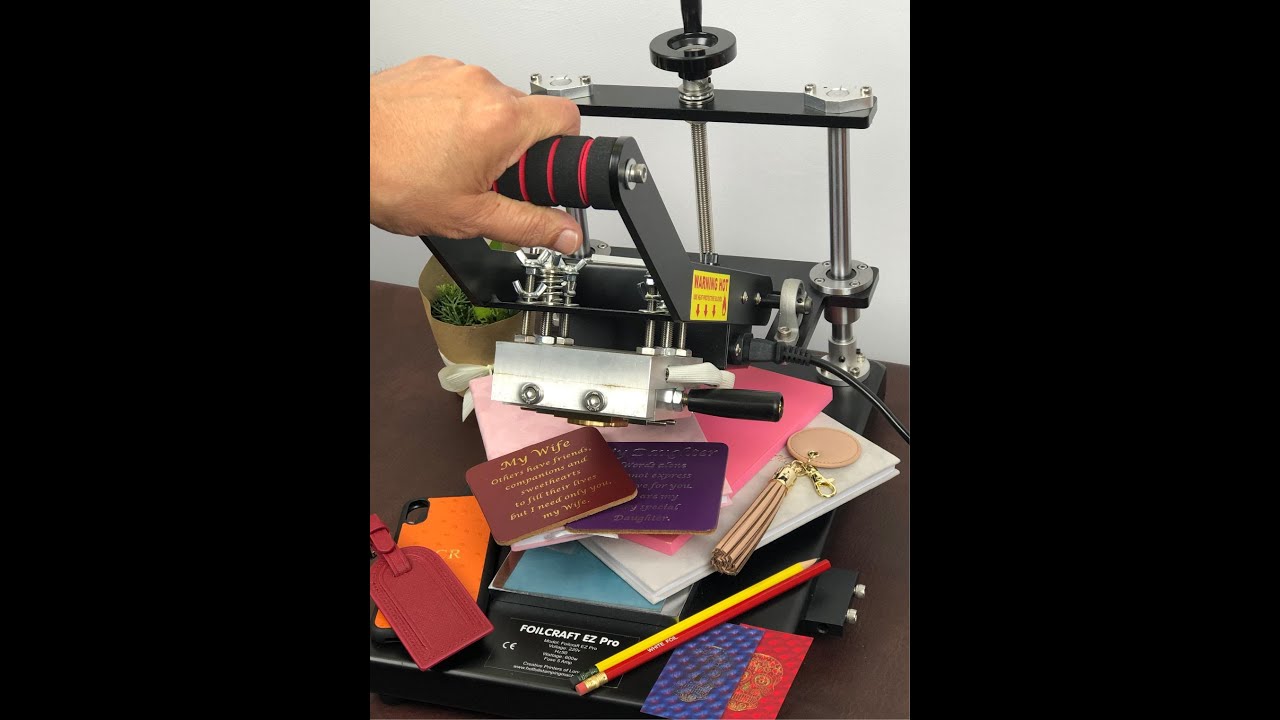 Hot Foil Stamping with the Foilcraft EZ Pro . British designed, affordable hot foil stamping machine