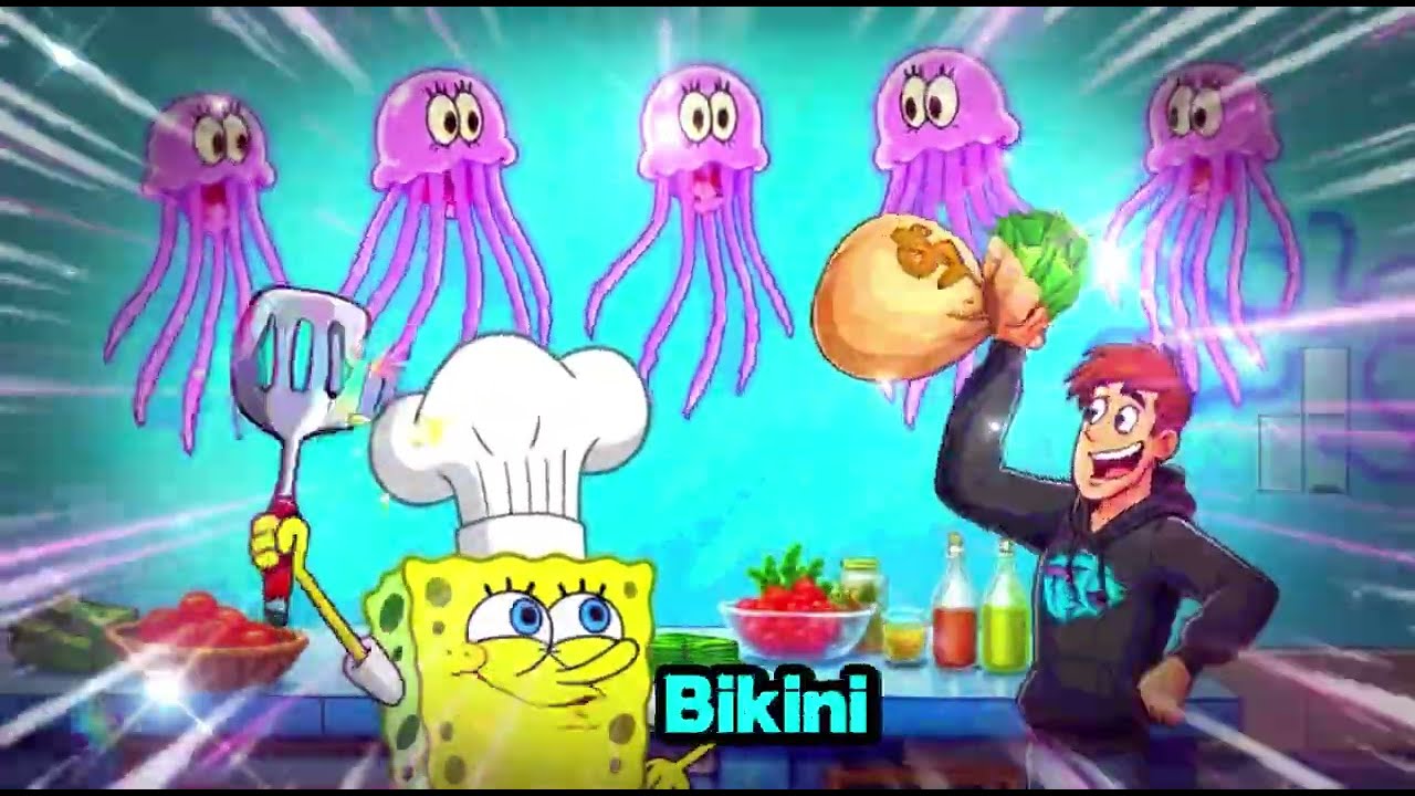 SpongeBob & Mr. Beast Make a 10-Layer Pizza! $10,000 & Total Chaos!” 🍕💥