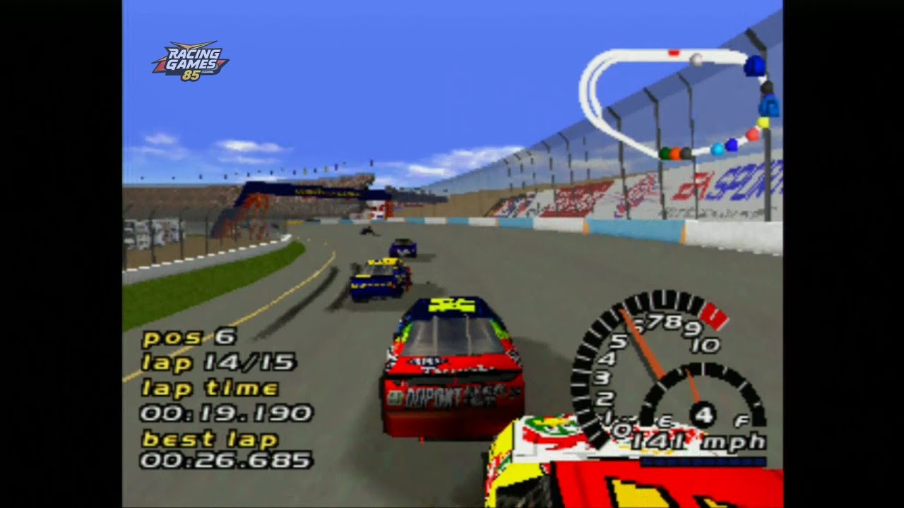 NASCAR 2000 - PS1 / CAR #24 / PHOENIX INTERNATIONAL RACEWAY / GAMEPLAY ON PS3
