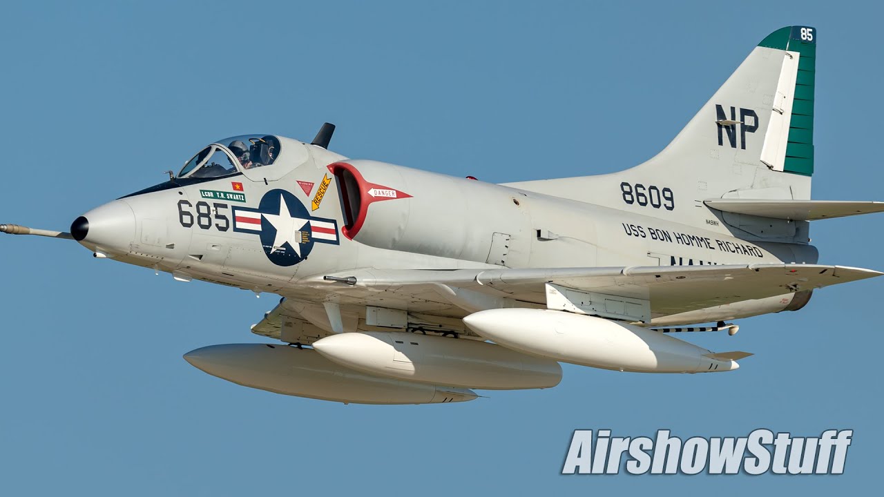 A-4 Skyhawk Flybys - Selfridge ANGB Airshow 2022