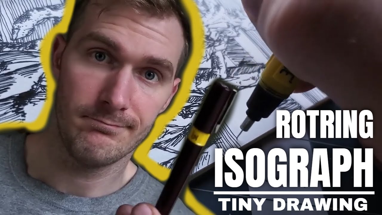Rotring Isograph Drawing In Tiny Moleskine Sketchbook