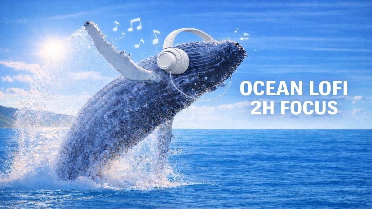 2 Hour Lofi Study Music | Ocean Waves for Deep Focus