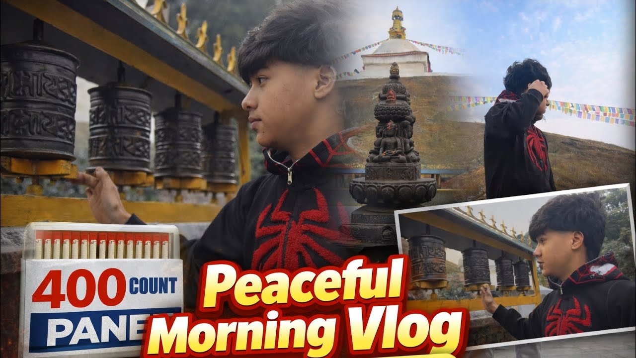 1.Morning Vibes at Boudha Stupa. Boudha Morning Walk Vlog.400 Count Pane & Peaceful Vibes| DR Vlog🇳🇵