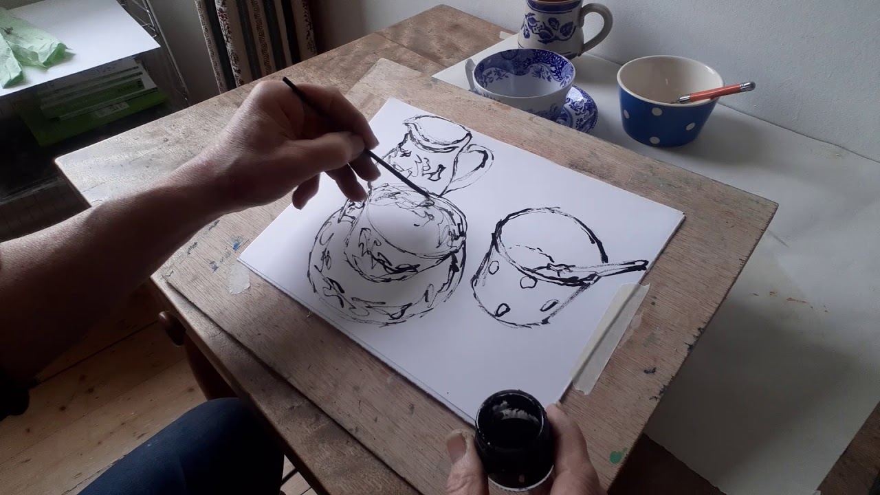 DAY 2 - Ink & Wash Still Life