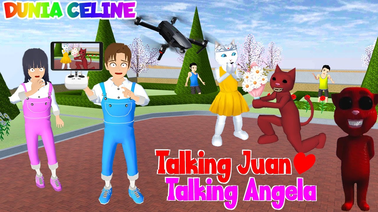 Drone Yuta Menangkap Jelas Talking Juan Lamar Talking Angela?!😺| Sakura School Simulator