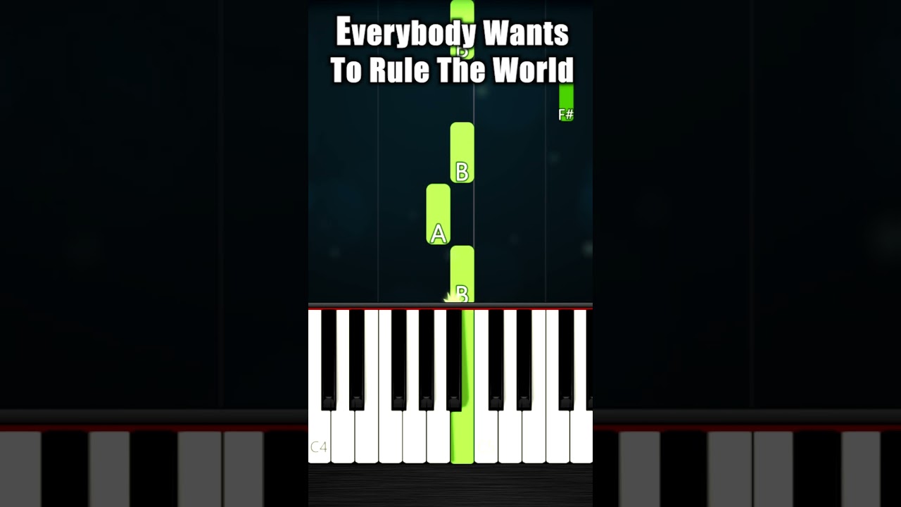 Tears For Fears - Everybody Wants To Rule The World -  BEGINNER Piano Tutorial