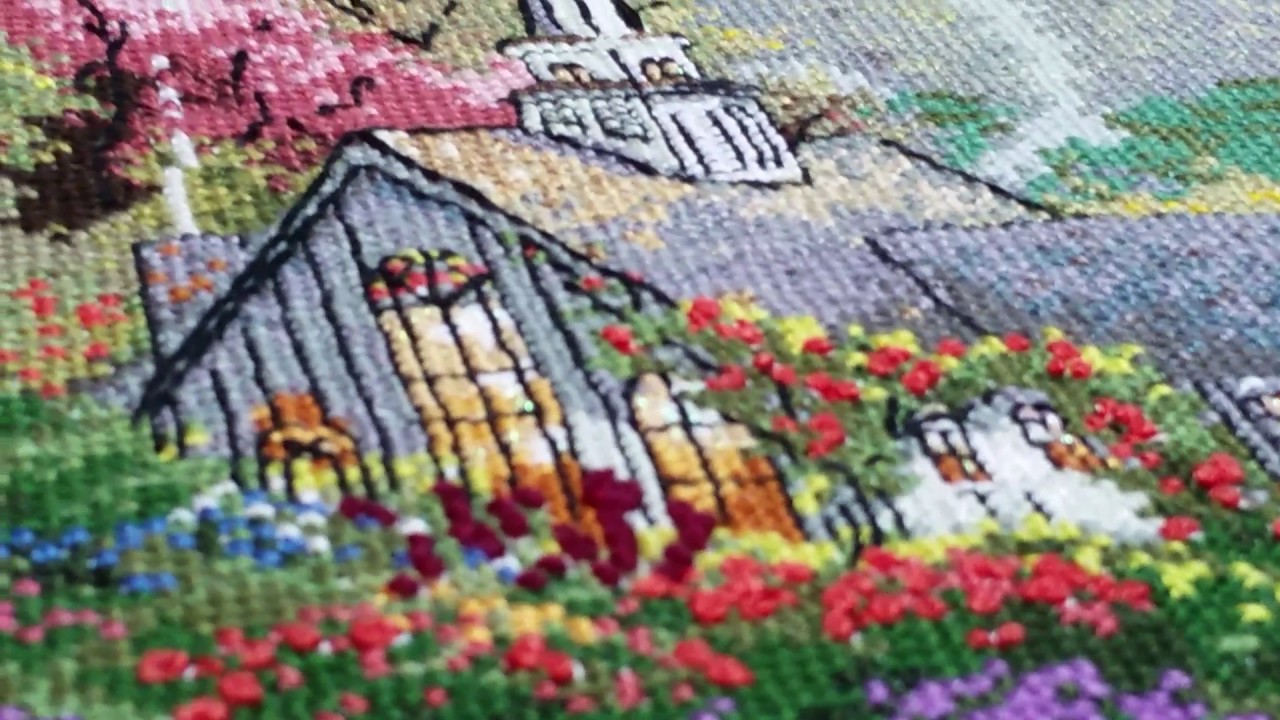 1 #Лесная часовня, готовая работа, вышивка крестиком от Candamar Designs