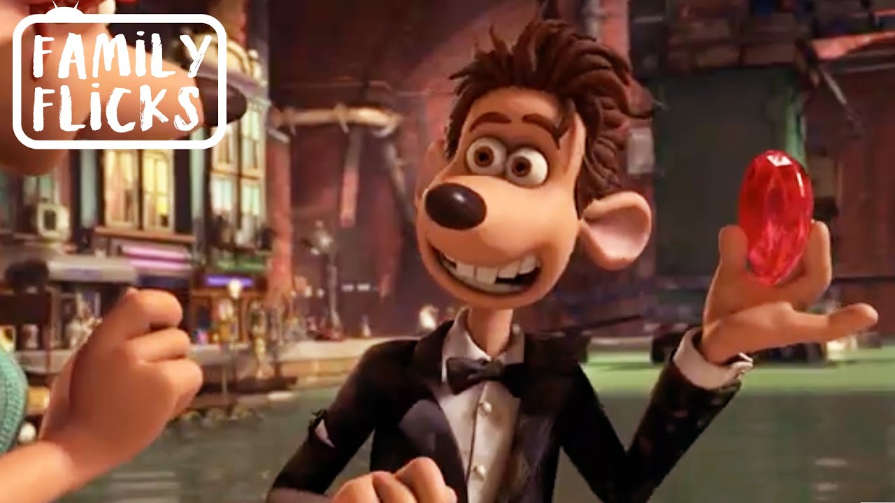 “Real or Fake?!” Roddy Breaks the Ruby 💎 | Flushed Away | Family FlicksFamily Flicks
