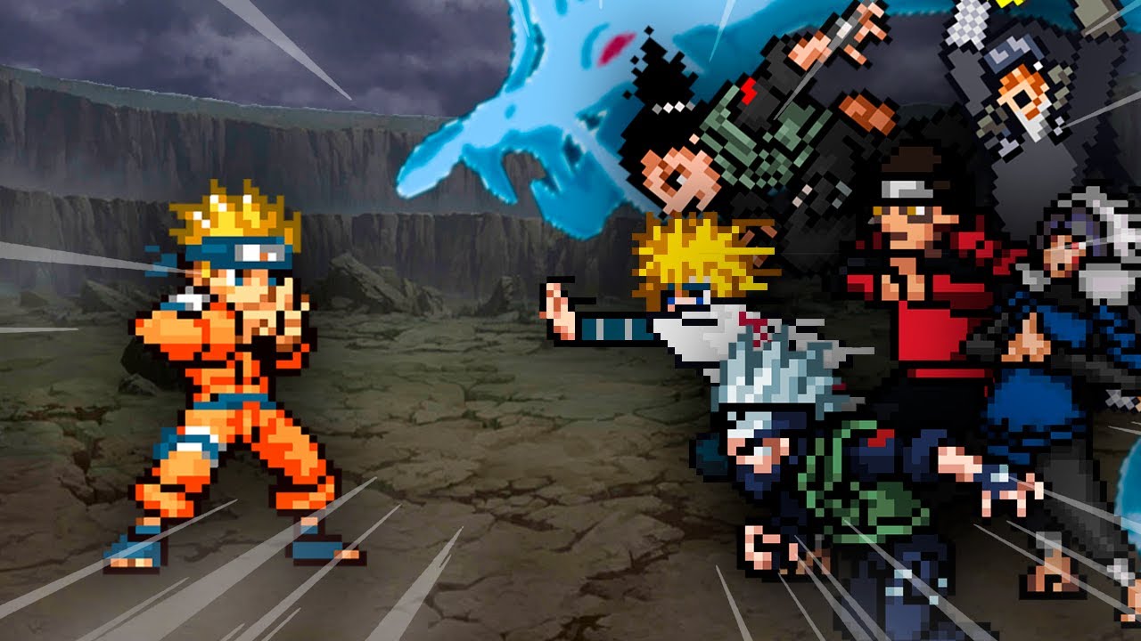 NARUTO CONTRA TODOS OS HOKAGES DO MUGEN!!