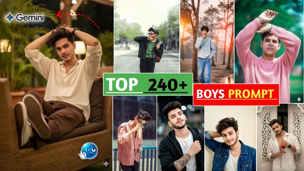 Top Gemini Stylish Boys Prompt  Realistic 🔥 How To make Google Gemini Boys Prompt 😎