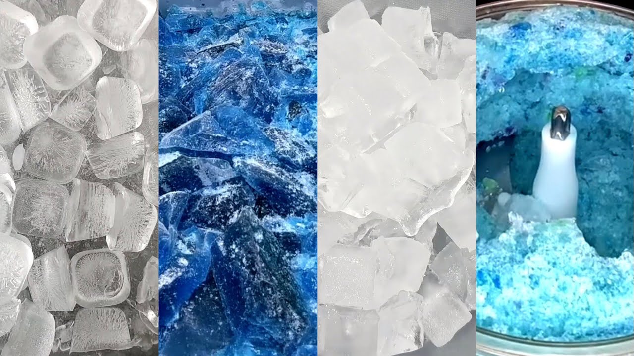 ASMR HARD ICE EATING MUKBANG / CLEAR ICE / THIN ICE 