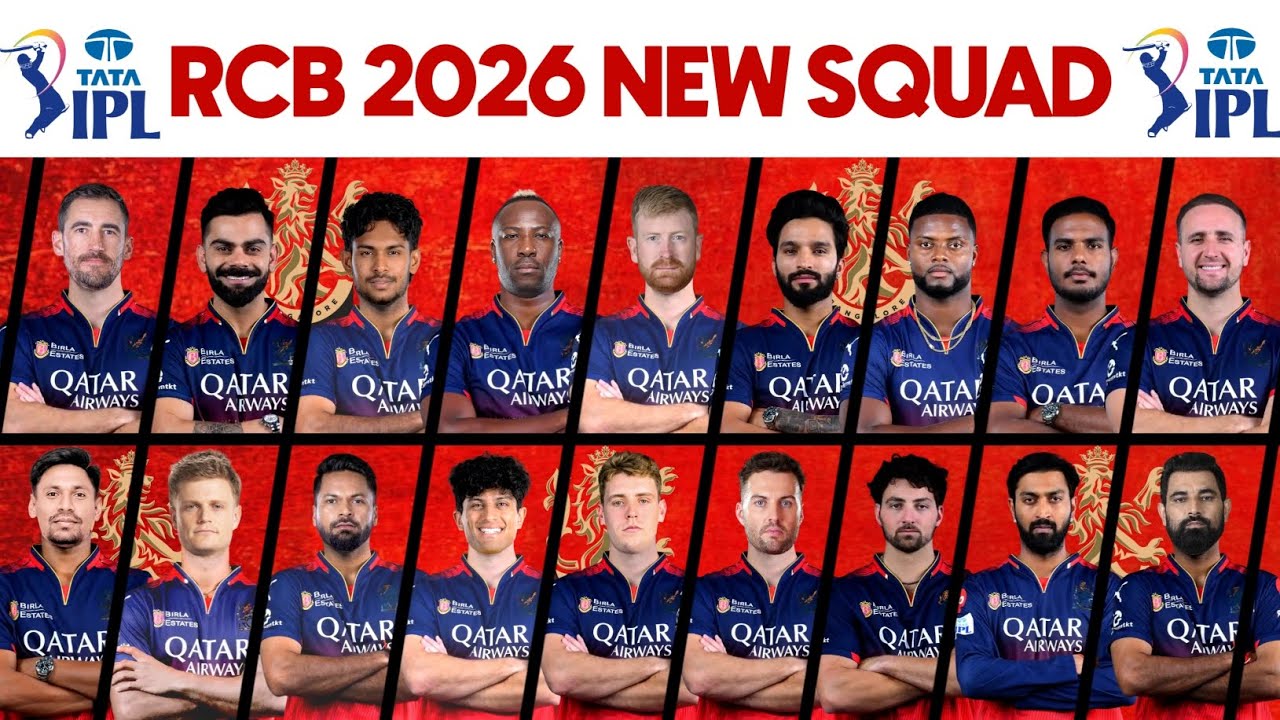 IPL 2026 - Royal Challengers Bengaluru New Squad | RCB 2026 New Players List | RCB 2026 so far Squad