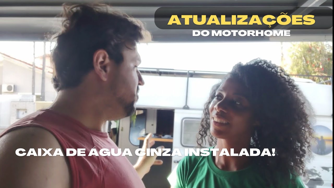Instalação da caixa d'água cinza
