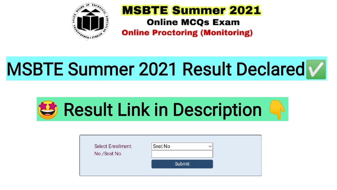 🔴 MSBTE Summer 2021 Result Declared ✅ | Link In Description 🤩 | MSBTE Latest Update | MSBTE Solution