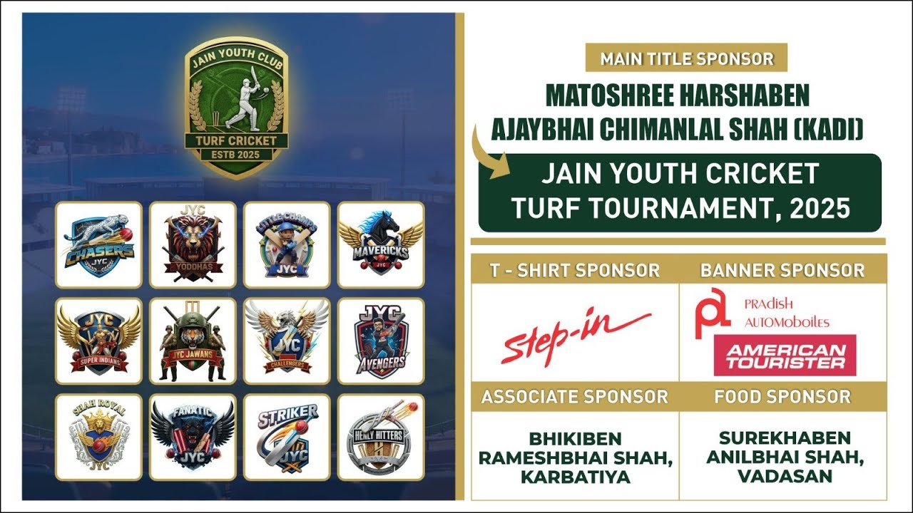 JAIN YOUTH CRICKE TURF TOURNAMENT 2025 || TURF 1