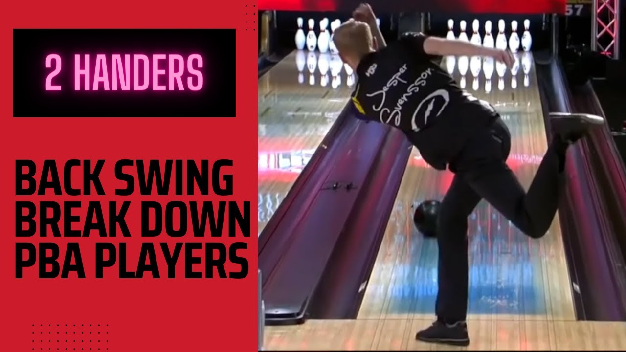 2 Handed PBA Bowlers Back Swing Break Down Comparison