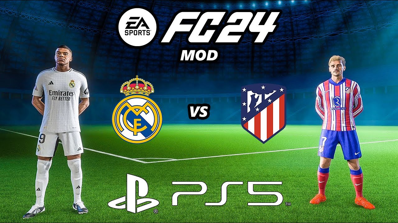 FC 24 REAL MADRID - ATLÉTICO MADRID | PS5 MOD 24/25 Ultimate Difficulty Career Mode HDR Next Gen