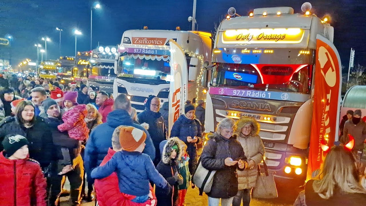 Hungarian Truck Fest Mikulás Tour Szombathelyen és rendőr bűnmegelőzési Mikulás a Family Centerben