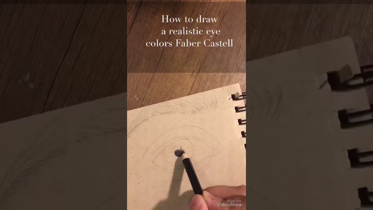 رسم عين واقعية بالوان فايبر كاستل الخشبية 🌸 How to draw eye colors Faber Castell