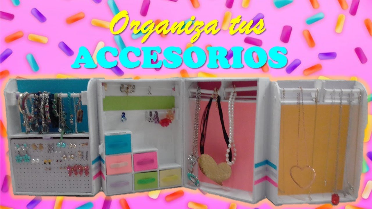 🌟Como hacer un ORGANIZADOR DE ACCESORIOS 🎀 (con cartón) - Hola Paola