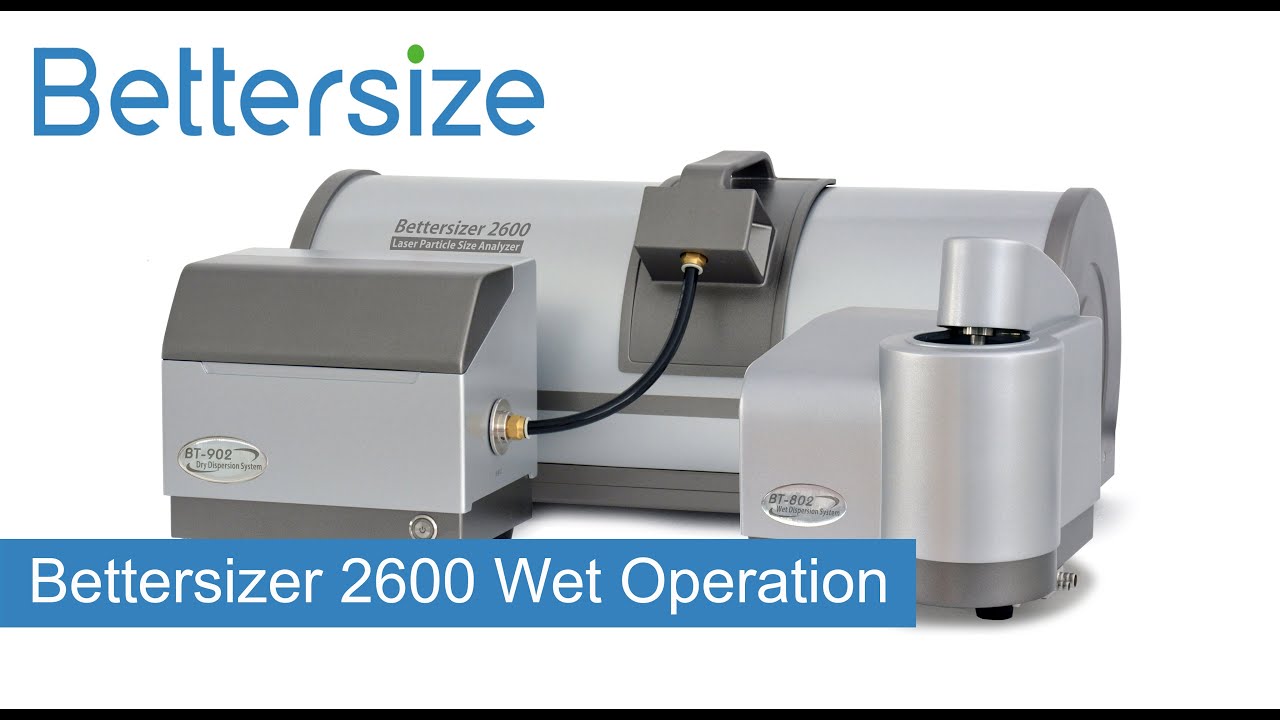 Bettersizer 2600 Wet Operation By Using V8.0 Software