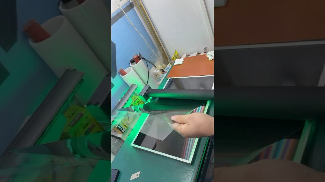 Applying Polarizer Film Process | Install Polarized Paper on Laptop LCD Monitor | Screen Repair