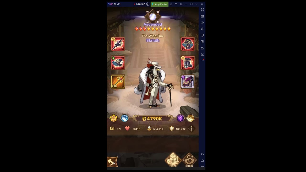 AFK Arena 35-24 (level 370, pre-chasmic) Lucretia & Portal Grezhul & 5 pull & Ainz & Izold